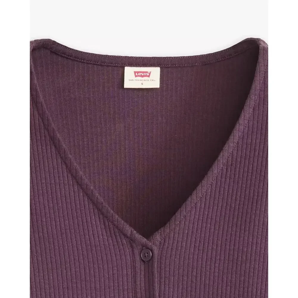 $35 Levi’s Muse Long Sleeve Cardigan Tee - Purple - Small - Picture 4 of 9